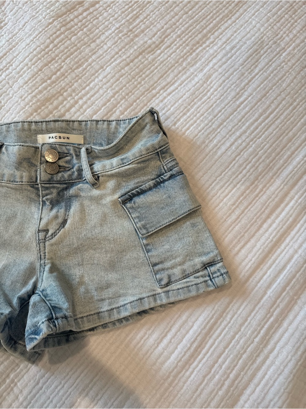 Low Rise Denim Shorts - Picture 2 of 4